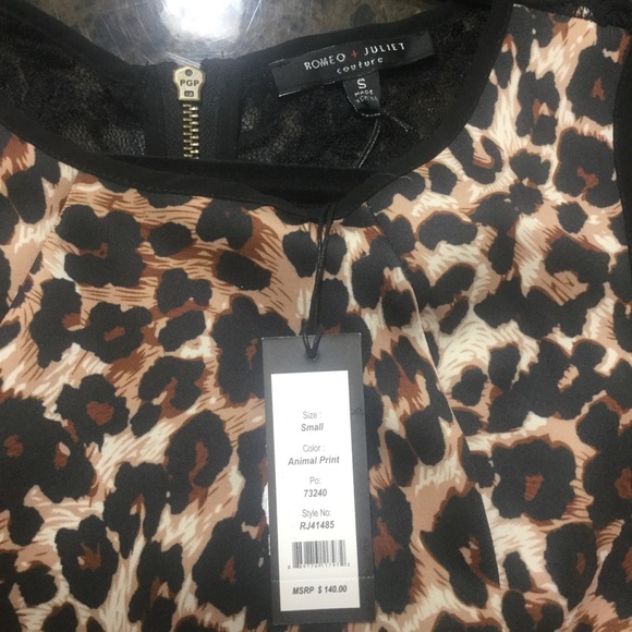 Romeo+Juliet Couture Animal Print Lace D - Picture 7 of 7